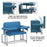 Lab X Bariatric Tall Extra Wide Bariatric Chair - Standard Vinyl Without Side Cabinet - 46"W x 29"D x 43"H