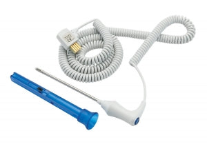 Welch Allyn Oral Temperature Probe and Well Kit - Oral Temperature Probe and Well Assembly for Monitors, 9' Cord, Blue, OEM - 02895-000