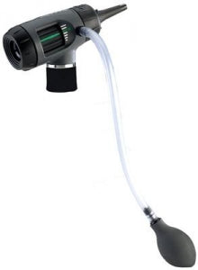Welch-Allyn Macroview Otoscope with Insufflation Bulb - MacroView 3.5 V Halogen HPX Fiber-Optic Otoscope with Insufflator Bulb, Reusable Ear Specula - 23814