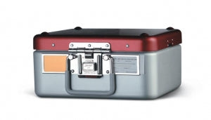 Medline Steriset Half Size Sterilization Containers - Steriset Half Size Sterilization Container with Condensate Drain and Aluminum Lid, Gray Handle, 12" x 10.75" x 4.5" - WAG1VC11ASA