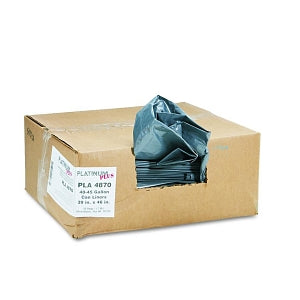 Webster Platinum Plus Super Hexene Resin Trash Can Liners - Can Liner, Super Hexene Resin 40-45 gal., 1.55 mil, 39" x 46" - PLA4870