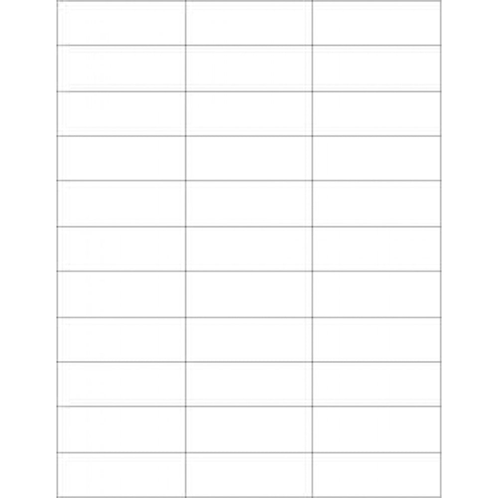 Chart Labels Laser Portrait 2.84375X1 White - 33 Lbls Per Sheet, 4 Pks Of 250 Sheets Per Case