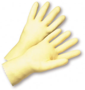 West Chester Protective Premium Amber-Latex Unlined Gloves - Amber Unsupported Latex Glove, 19 mL, Size 9 - 2343/9