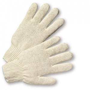West Chester Standard Poly / Cotton Gloves - Stringknit Gloves, Dotted, PVC, Size S, 8.75" - 708SK/S