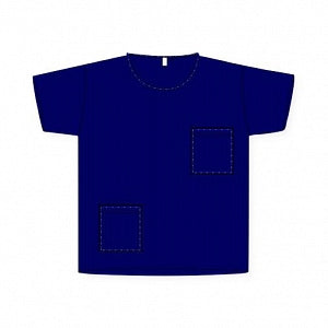 Welmed Inc Unisex Disposable Scrub Shirt with 2 Pockets - Unisex Scrub Shirt with 2 Pockets, Navy, Large - 1230-702L