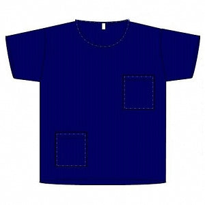 Welmed Inc Disposable Scrub Shirts - Disposable Two-Pocket Scrub Top, Navy Blue, Size XXL - 1230-700XXL