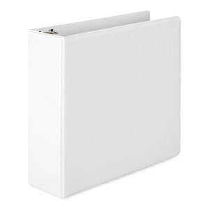 Acco Heavy Duty Rnd Ring View Binders - Heavy-Duty Round Ring View Binder with Extra-Durable Hinge, White, 3" Capacity - 363-49W