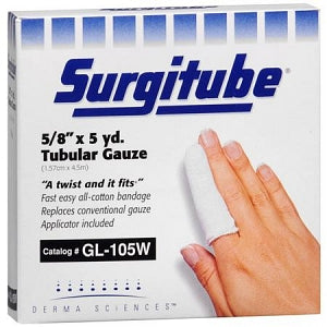 Derma Sciences Surgitube Tubular Gauze - Surgitube Tubular Gauze 0.88" x 50 yd. Size 2P White - GL242
