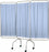 Winco Elite 3-Panel Privacy Screens with Sure-Chek - 3-Panel Elite Privacy Screen, Surecheck Light Blue - 3170-94