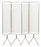 Winco Modular 4-Panel Privacy Screens - 4-Panel Privacy Screen, White - 3740