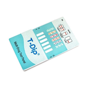 Wondfo T-Dip Multi-Panel Urine Dip Card Drug Tests - 10-Panel T-Dip Urine Dip Card Drug Test, CLIA-Waived, AMP, BAR, BZO, COC, mAMP, MDMA, MTD, OPI, PCP, THC - WDOA-3104