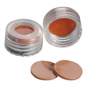 DWK Life Sciences Wheaton Screw Cap w/FEP / Natural Rubber Septa - CAP, SCREW THRD, NAT, FEP / NAT-RUB SEP, 9MM - 09-0020N
