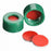 DWK Life Sciences Wheaton Screw Cap w/PTFE / Silicone / PTFE Septa - CAP, GREEN, PTFE / SIL / PTFE SEPTA, 9MM - 09-0040G