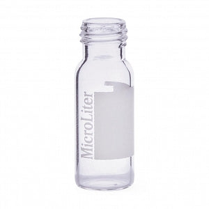 DWK Wheaton 9 mm Clear Glass Vials - VIAL, GLS, CLEAR, SCRW, 9MM, W/PATCH, 12X32MM - 09-1200