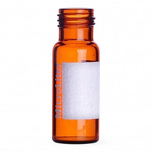 DWK Wheaton 9 mm Clear Glass Vials - VIAL, SILANI, SCREW, AMB, W/PATCH, 9MM, 100/PK - 09-2200-S
