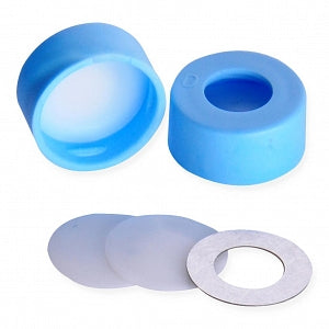DWK Life Sciences Wheaton Snap Cap with PTFE Disk Septa - CAP, SNAPTIN, BLUE, PTFE SEPTA, 11MM - 11-0051BT