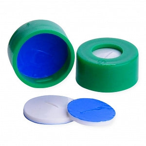 DWK Life Sciences Wheaton Snap Cap with PTFE / Silicone Septa - CAP, SNAP, GREEN, CUT PTFE / SIL SEPTA, 11MM - 11-0054G
