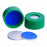 DWK Life Sciences Wheaton Snap Cap with PTFE / Silicone Septa - CAP, SNAP, GREEN, CUT PTFE / SIL SEPTA, 11MM - 11-0054G