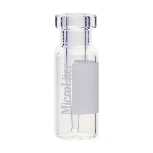 DWK Wheaton 11 mm Clear Glass Crimp Seal Vials with Inserts - VIAL, GLS, CLR, W/PAT, 350UL INSRT, CRIM, 11MM - 11-1200-101