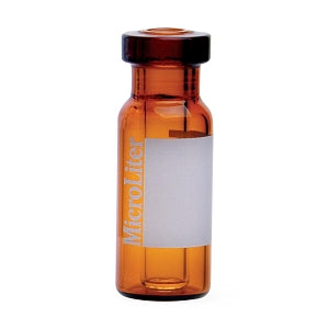 DWK Life Sciences Wheaton 11mm Amber Vial with Marking Patch - VIAL, GLS, AMB, W/PAT, 400UL INSRT, CRIM, 11MM - 11-2200-300
