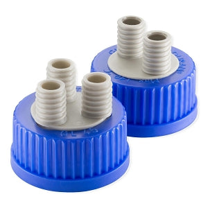 Wheaton Duran GL45 Connection System - CAP, SCREW, PP, GL45, W/TWO PORTS, GL14 - 1129750