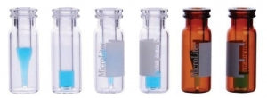 DWK Wheaton 11mm Clear Glass Snap Cap Vials W/Inserts - VIAL, GLS, CLEAR, SNAP, 11MM, W/350UL INS, 2ML - 11-5000-101