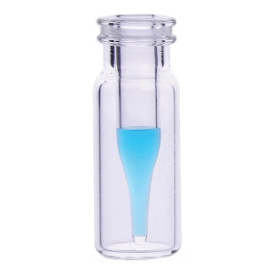 DWK Wheaton 11mm Clear Glass Snap Cap Vials W/Inserts - VIAL, GLS, CLEAR, SNAP, 11MM, W/350UL INS, 2ML - 11-5000-101