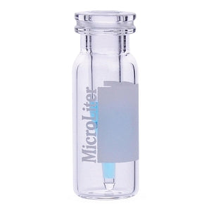 DWK Wheaton 11mm Clear Glass Snap Cap Vials W/Inserts - VIAL, GLS, CLR, SNAP, W/PATCH, W/350UL IN, 2ML - 11-5200-101