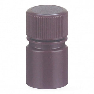 DWK Life Sciences Wheaton Starlin Amber Color Bottle - Starlin Narrow-Mouth Round HDPE Plastic Bottle with Attached Cap and No-Drip Pour Lip, Amber, 8.0 mL - 209123