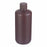 DWK Life Sciences Wheaton Starlin Amber Color Bottle - Starlin Narrow-Mouth Round HDPE Plastic Bottle with Attached Cap and No-Drip Pour Lip, Amber, 250 mL - 209128