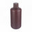 DWK Life Sciences Wheaton Starlin Amber Color Bottle - Starlin Narrow-Mouth Round HDPE Plastic Bottle with Attached Cap and No-Drip Pour Lip, Amber, 1, 000 mL - 209130