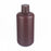 DWK Life Sciences Wheaton Starlin Amber Color Bottle - Starlin Narrow-Mouth Round HDPE Plastic Bottle with Attached Cap and No-Drip Pour Lip, Amber, 1, 000 mL - 209130