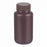 DWK Life Sciences Wheaton Starlin Amber Color Bottle - Starlin Wide-Mouth Round HDPE Plastic Bottle with Attached Cap and No-Drip Pour Lip, Amber, 250 mL - 209628