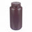 DWK Life Sciences Wheaton Starlin Amber Color Bottle - Starlin Wide-Mouth Round HDPE Plastic Bottle with Attached Cap and No-Drip Pour Lip, Amber, 1, 000 mL - 209630