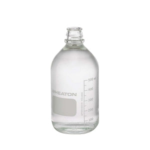 DWK Life Sciences Wheaton Clear Type I Bottle with No Cap - USP Type I Graduated Media Lab Bottle, No Cap, Clear, 500 mL - 219439