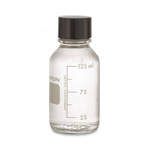 DWK Life Sciences Wheaton Type I PTFE Lined Cap Bottle - USP Type I Graduated Media Lab Bottle with PTFE Rubber-Lined Phenolic Cap, Clear, 125 mL - 219815