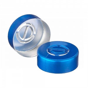 DWK Life Sciences Wheaton Ctr Tear Off Aluminium 20mm Seal - Unlined Aluminum Seal, Center Disc Tear-Out, Blue, 20 mm - 224183-05