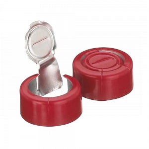 DWK Life Sciences Wheaton Tear Off Aluminium 13mm Seal - Unlined Aluminum Seal, Complete Tear-Off, Red, 13 mm - 224192-06