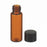 DWK Life Sciences Wheaton Amber Glass E-C Vial - E-C Glass Sample Vial, 8-425 Black Phenolic Cap with Rubber Liner, Amber, 2 mL - 224731