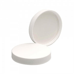 DWK Life Sciences Wheaton Poly-Vinyl Liner Cap - Polypropylene Screw-On Cap with Poly / Vinyl Liner, White, Cap Closure Size 63-400 - 239219