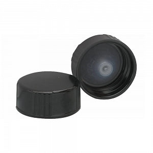DWK Life Sciences Wheaton Phenolic PE Cone Liner Cap - Phenolic Screw-On Cap with PE Cone Liner, Black, Cap Closure Size 24-400 - 239257