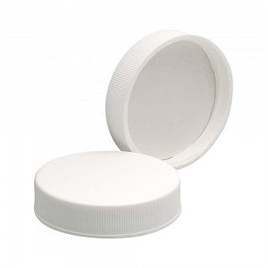 DWK Life Sciences Wheaton White Cap with PE Liner - Polypropylene Solid-Top White Cap with Foamed PE Cap Liner, Cap Closure Size 45-400 - 239287