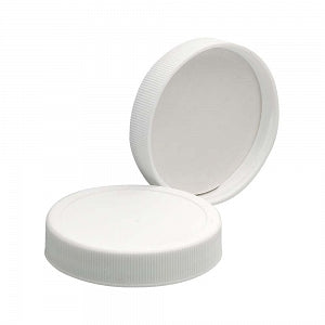 DWK Life Sciences Wheaton White Cap with PE Liner - Polypropylene Solid-Top White Cap with Foamed PE Cap Liner, Cap Closure Size 53-400 - 239289
