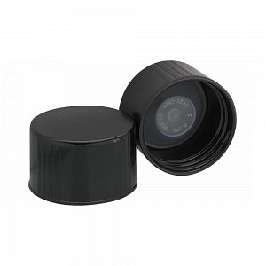 DWK Life Sciences Wheaton Phenolic PE Cone Liner Cap - Phenolic Screw-On Cap with PE Cone Liner, Black, Cap Closure Size 38-430 - 240181