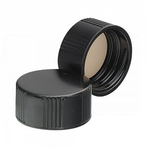 DWK Life Sciences Wheaton Phenolic Cap with Rubber Liner - Phenolic Screw-On Cap with Rubber Liner, Black, Cap Closure Size 20-400 - 240216