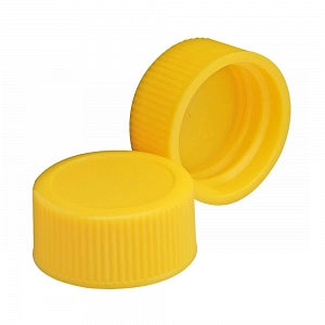 DWK Life Sciences Wheaton Closed Unlined Cap - CAP, PP, YELLOW, CLOSED-TOP, UNLINED, 20-400 - 240706-05