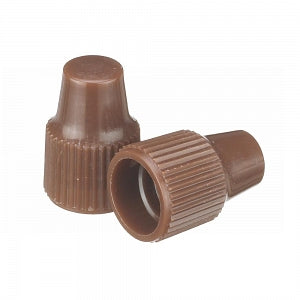 DWK Life Sciences Wheaton 8-425 PP Dropper Tip Caps - Polypropylene Dropper-Tip Cap, Size 8-425, Brown - 242509