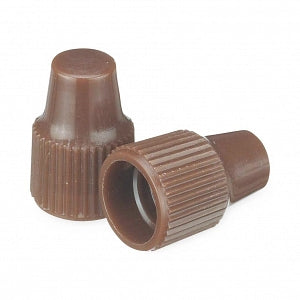 DWK Life Sciences Wheaton 8-425 PP Dropper Tip Caps - Polypropylene Dropper-Tip Cap, Size 8-425, Brown - 242509