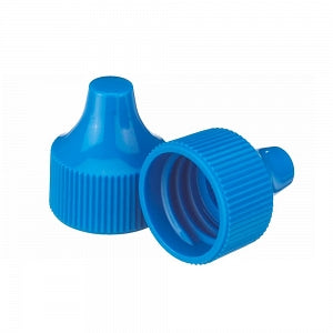 DWK Life Sciences Wheaton 20-410 PP Dropper Tip Caps - Polypropylene Dropper-Tip Cap, Size 20-410, Blue - 242524