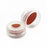 DWK Life Sciences Wheaton Snap Cap - E-Z Vial Clear Polyethylene, Snap Caps with Red PTFE / Silicone / PTFE Septa Liner, 11 mm - 242772-06